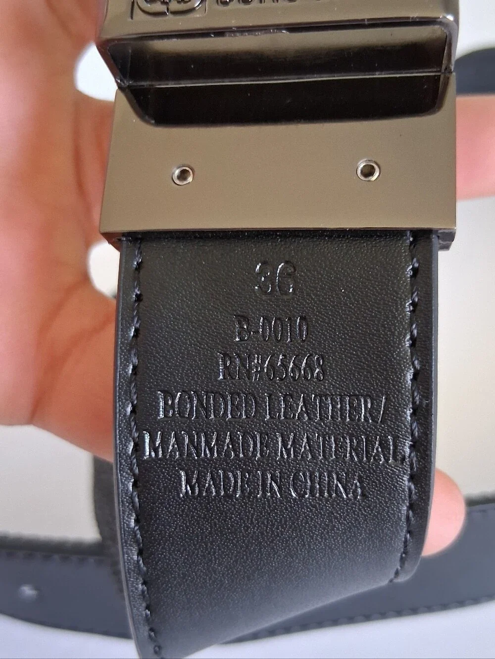 Eckō Unitd Leather/Fabric Belt Size 36 Black